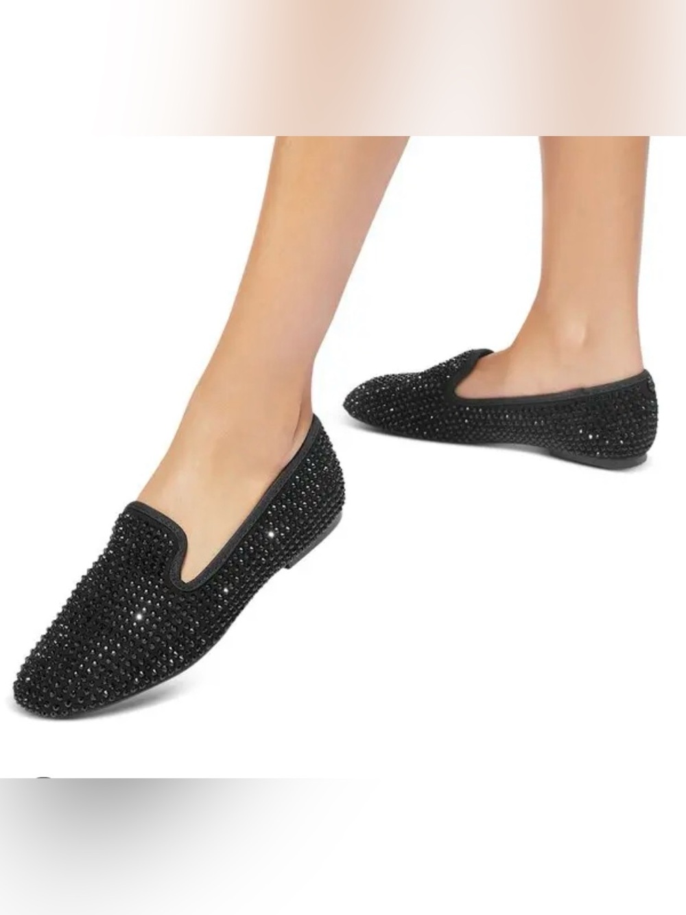 Kurt Geiger Black Crystal Slip-On Loafers Size 40 (US 9) - Picture 8 of 8